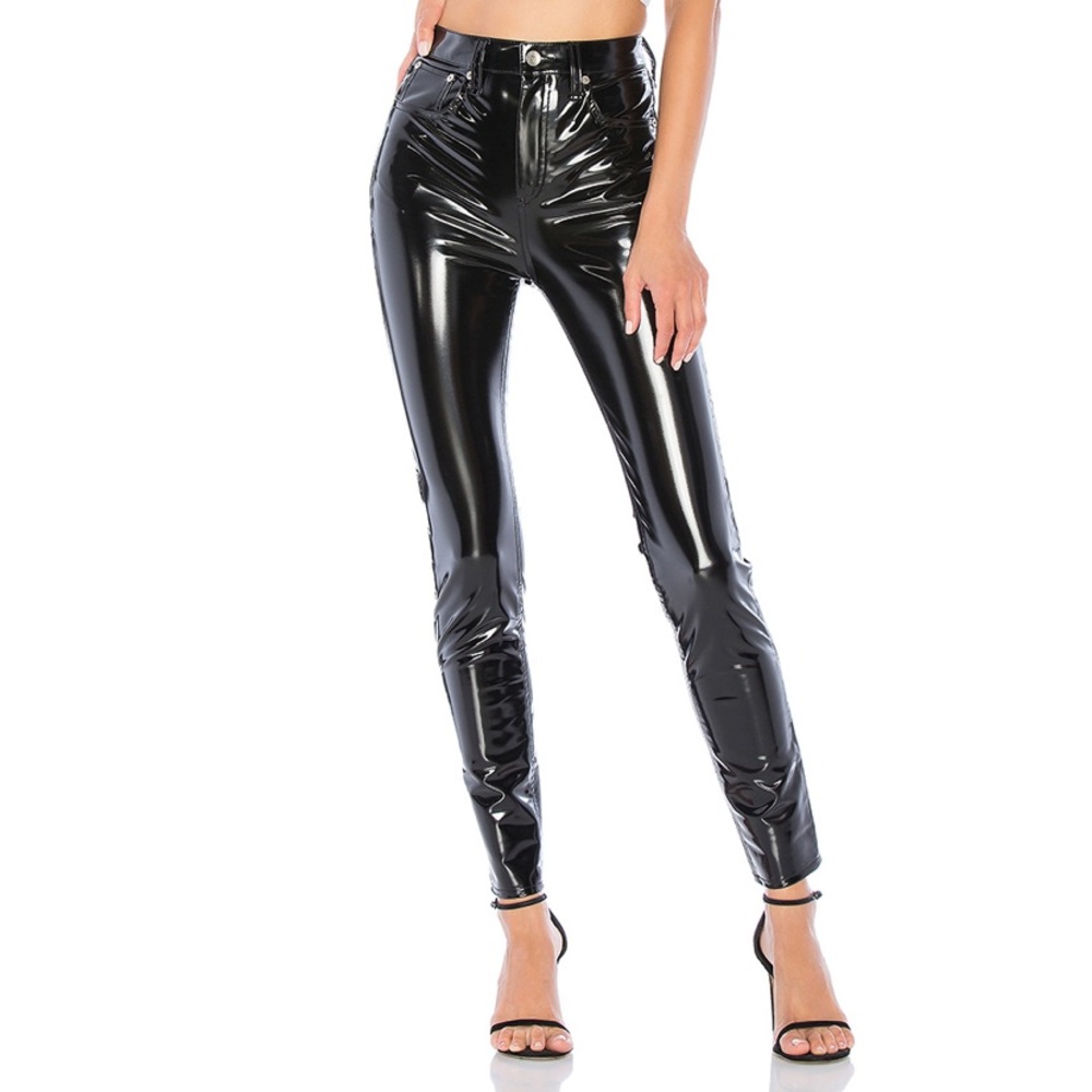 COPY - Rag & Bone Vinyl Black Skinny Pants sz 26 S